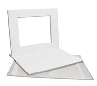 Golden State Art, Pack of 5 White Pre-Cut 16x20 Picture Mat for 11x14 Photo with White Core Bevel Cut Mattes Sets. Includes 5 High Premier Acid Free Mats & 5 Backing Board & 5 Clear Bags