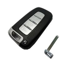Replacement Keylss 4 Buttons Smart Key Shell Case Fob for KIA Soul Borrego SPORTAGE No Chip