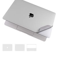 Premium 5-in-1 MacBook Full Body 3M Protective Skin Decals Stickers for MacBook Air 13" Newest 2018 Version(A1932) - Sliver