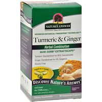 2Pack! Nature's Answer ExtractaCaps Turmeric and Ginger - 90 Veggie Caps
