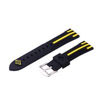 UKCOCO Gear S3 Frontier/Classic Bands, Dual Color 22mm Soft Silicone Sport Watch Strap Smart Watch Replacement Wristband Accessories for Samsung Gear S3 Frontier/Classic NO Tracker (Black and Yellow)