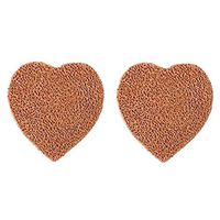 Gilden Tree 2-Sided Heart Shaped Foot Scrubber (Set of 2)