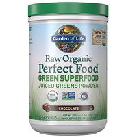 Garden of Life Raw Organic Perfect Food Green Superfood Juiced Greens Powder - Chocolate, 60 Servings (Packaging May Vary) - Non-GMO, Gluten Free, Vegan Whole Food Dietary Supplement, Plus Probiotics