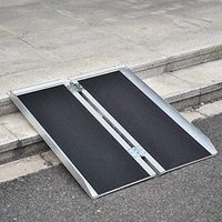 Aluminum Portable Threshold Ramp Foldable Scooter Bike Ramp with Carrying Handle Easy Movement 600 LB Capacity Waterproof