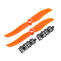 uxcell RC Propellers CW 5030 5x3 Inch 2-Vane Fixed-Wing for Airplane Toy, Nylon Orange 2pcs with Adapter Rings
