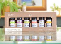 ArOmis -Eucalyptus Globulus, Clary Sage, Lavender, Ylang-Ylang, Geranium, Bergamot Sleep and Breathe Essential Oils Kit - 100% Pure Certified Organic - 30ml Premium Therapeutic Grade - 6 Types (30ml)