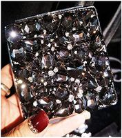 AXZHYZ Personality Aesthetic Ashtray Women's Fashion Diamond Cigarette case Cigarette Box Cigarette Box Thick Strips Thin rods Crisper Cover Gifts, GRAY2 Household Large Capacity, Ashtray Decoration