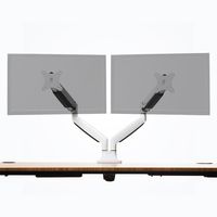 Jarvis Monitor Mounting Arm - Fits up to 32" Computer Displays (Dual, White)