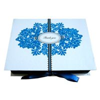 Signature Line Boxed Thank You Cards in White with Flocking | Rungtong & Co. Stationery Line