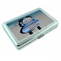 Florida Hot Spots Miami Beach USA S9 Silver Cigarette Case Metal Wallet Id Holder King & 100's 4" X 2.75" RFID Protection
