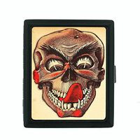 Perfection In Style Metal Cigarette Case Vintage Monsters Design 004
