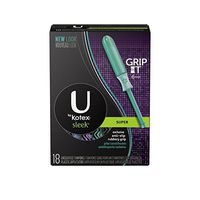 U by Kotex Sleek Tampons, Super Absorbency, Unscented, 18 Count by U by Kotex