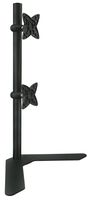 Mount-It! Dual Monitor Stand Free Standing Desk Mount Adjustable Height for 13, 17, 20, 24, 27 Inch Computer Monitor Screens, VESA 75x75 and 100x100, Black (MI-758)