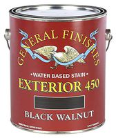 General Finishes Exterior 450 Water Based Wood Stain, 1 Gallon, Black Walnut
