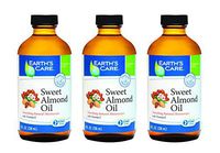 Earth's Care Sweet Almond Oil, Expeller Pressed, No Colors, Fragrances or Parabens, Vegan, Bottled in USA 8 FL. OZ. (3 Bottles)