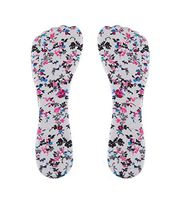 2 Pairs of Pink Floral Non-Slip Silicone Pad Seven Points Insole