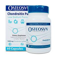 OSTEOSYN® by Synutra Pure CHONDROITIN Calcium, Pharma-Grade Low Sodium No Sugar Shellfish Free for Joint Health*, 30-Day Servings in 60 Capsules, 2-Capsule Serving Cost is $1.80