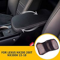 2019 New Leather Top Center Armrest Surface Case Cover for Lexus NX200 200t NX300h 2015-2018 Interior Parts Armrests Black (Black)
