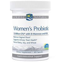 Nordic Naturals Pro Women’s Probiotic - 7 Probiotic Strains, Prebiotic FOS, and D-Mannose, Support for Women’s Digestive and Urinary Tract Health*, 60 Soft Gels