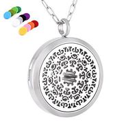 constantlife Fashion Oil Diffuser Locket Stainless Steel Essential Oil Fragrancy Jewlery with Link Chain