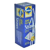 Diamond Flexible Forster Straws, 100-Count Packs,  (Pack of 12)