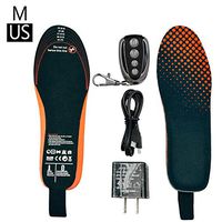 Heated Insole,2 Electric Heated Insoles- Rechargeable Battery, Remote Controlled, Foot Warmers Fit Men and Women Shoes and Boots for Hunting, Skiing, Work. Heavy Duty and Comfortable