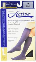 Activa 15-20 mmHg   Sheer Therapy Women's Socks, Black, Medium