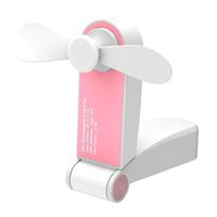 Ronessy Travel Fan Hand Fan Personal Fan Mini Handheld Fan Battery Operated Rechargeable Portable Hiking Fan Red (Single Head, Pink)