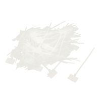 uxcell HCT-110 Nylon Zip Ties Write On Wire Cord Power Cable Label Mark Tags 100 Pcs