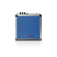 Pure Acoustics Wireless Portable Bluetooth PA Speaker System with Built-in Rechargeable Battery - Includes Wireless Mic MCP-50 Entertainment Medium Sized - Blue Grille