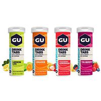 GU Energy Hydration Electrolyte Drink Tablets, 4-Count, Assorted Flavors