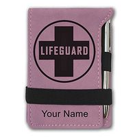 Mini Notepad, Lifeguard, Personalized Engraving Included (Pink)
