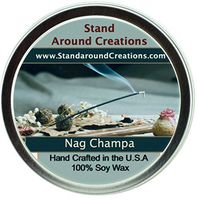 Premium 100% All Natural Soy Wax Aromatherapy Candle - 4oz Tin - Nag Champa: Has the aroma of incense; patchouli, sandalwood, and dragon's blood working together to create this wonderful blend.