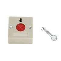 Mini Panic Button, DC 24V Wired Safe Security Plastic Family Office Mini Emergency Alarm Panic Push Button for Home/Personal Attention Pager