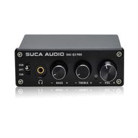 SUCA-AUDIO USB DAC & Headphone Amplifier Mini Digital to Analog Converter Coax/Opt Stereo Audio Decoder with Treble Bass Control for Home/Desktop Powered/Active Speakers or Headphones