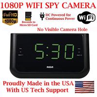 SecureGuard 1080P HD WiFi Wireless IP Alarm Clock Radio Hidden Security Nanny Cam Spy Camera with 16GB SD Card Included ( 100% COVERT / No Pinhole / No Lights Sounds / No buttons )
