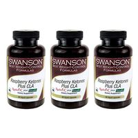 Swanson Raspberry Ketones Plus Cla 90 Liq Capsules (3 Pack)