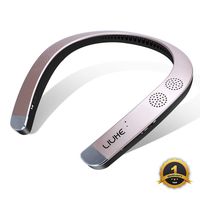 Wearable Speaker: Bluetooth Neck Wireless Collar Neckband Personal Body Lightweight Hands-Free Mic Phone Calls Portable Sport Gym Cycling Running Workout Biking All (Rose Gold)