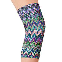 Celeste Stein Pain Relieving Compression Knee Sleeve - 4 Way Elastic Stretch Band for Extra Support, Multicolor, One Size