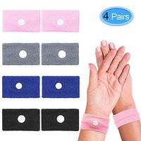 EAONE 4 Pairs Motion Sickness Relief Wristbands Anti Severe Nausea Bracelet for Car Sea Flying Pregnant Travel Sickness