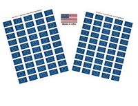 Made in USA! 100 Country Flag 1.5" x 1" Self Adhesive World Flag Stickers, Two Sheets of 50, 100 Sticker Flags Total (European Union)