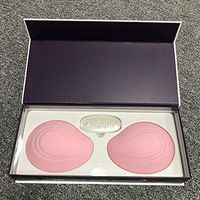 Electric Breast Massager, USB Chargeable Vibration Bust Lift Enhancer Machine with Infrared Hot Compress Function and Remote Control for Chest Enlargement Anti Sagging Breast Dredge,Pink