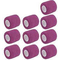 xingrass 2 Inches X 5 Yards Self Adherent Cohesive Wrap Bandages Strong Elastic First Aid Tape for Wrist Ankle Sprain and Swelling (Purple 10pack)
