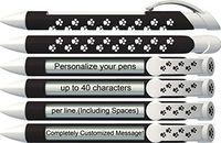 Greeting Pen Personalized Pens- Pawprints Rotating Message Pen - 25 Pack (P-PP-109-25)