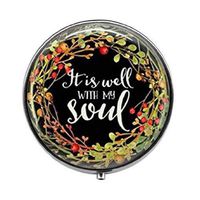 It is Well with My Soul - Religious Pill Box - Bible Quote Pill Box - Glass Candy Box