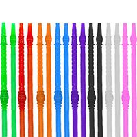 Hookah Plastic Hose 20 Pack Accessories Supplies Set Disposable Plastic Hoses Elastic Washable Various Colors Long Handle 70 Inches