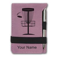Mini Notepad, Disc Golf, Personalized Engraving Included (Pink)