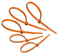 Tach-It 8" x 40 Lb Tensile Strength Orange Colored Cable Tie (Pack of 1000)