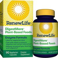 Renew Life Adult Digestmore Enzyme Formula Vegetarian Capsules, Plant-based Foods, 90 Count