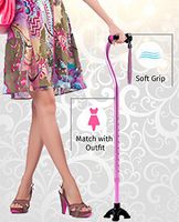 Offset Quad Cane Color: Pink